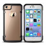 Wholesale iPhone 7 Plus Clear Defense Hybrid Case (Black)